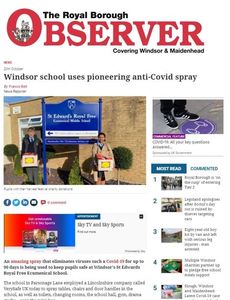 Windsor school uses pioneering anti-Covid spray