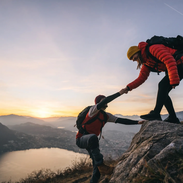 Helping hand symbolizing business collaboration