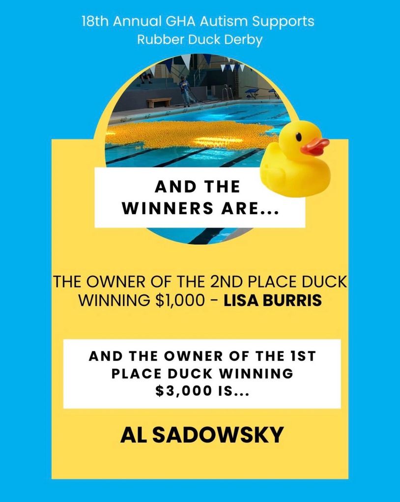 Winners announced for the 18th Annual GHA Autism Supports Rubber Duck Derby.