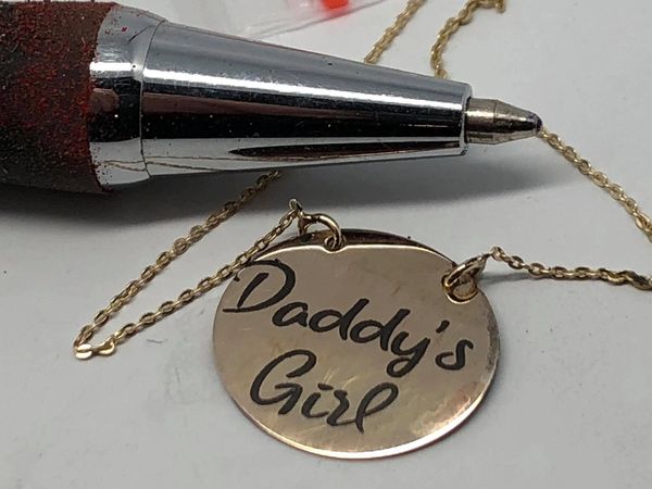 Pendant Laser engraved