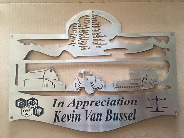 Signs for Awards Stainless steel laser cut