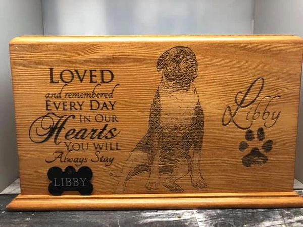 Pet Urn Laser engraved