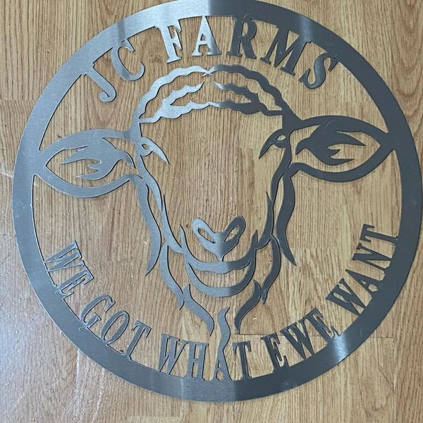Farm Signs Stainless Steel laser cut