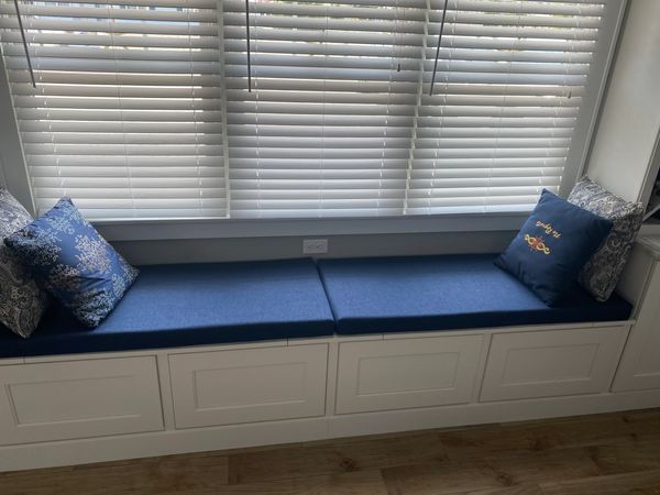 Window seating. Sunbrella fabrics.