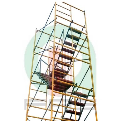 Escalera interna para andamio de 2.00 mts con barandal interno y externo para mayor seguridad