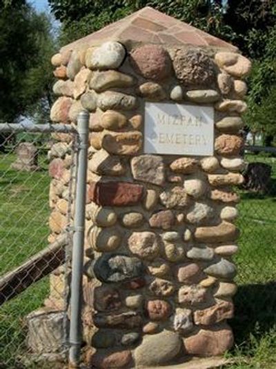 Entry to Mizpah Cemetery in Platteville, Colorado