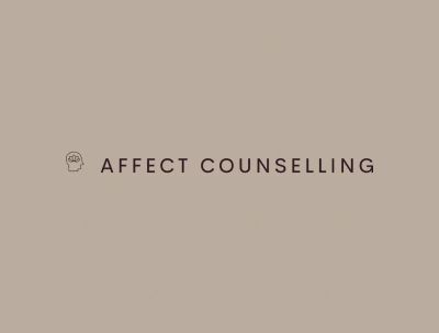 Affect Counselling logo on a brown background.