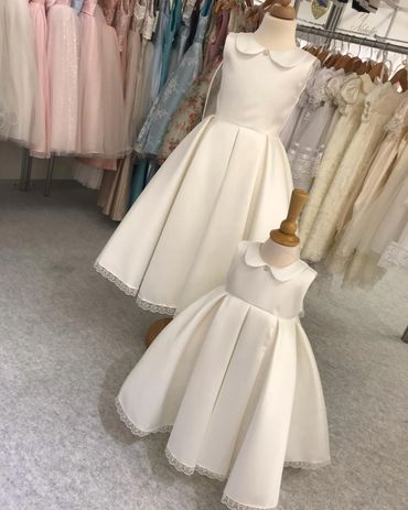 Photo taken at a show. Matching flowergirl dresses in child & toddler sizes