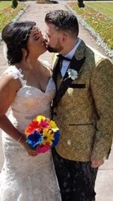 Radiant Remy, wearing her gorgeous Kenneth Winston wedding dress.  #WeLoveOurBrides