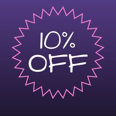 10% off sale burst bubble.