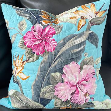 Memory Pillow made from a Tommy Bahama rayon dress shirt.