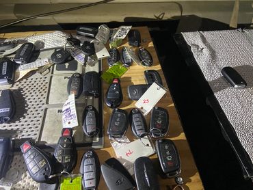 Variety of different car keys