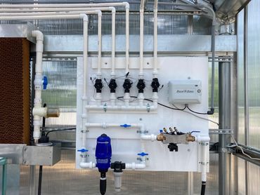 Greenhouse irrigation system installation for Bradley County HighSchool in Cleveland, TN.