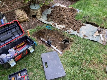 Sprinkler Repair at a residence on Signal Mountain, TN.