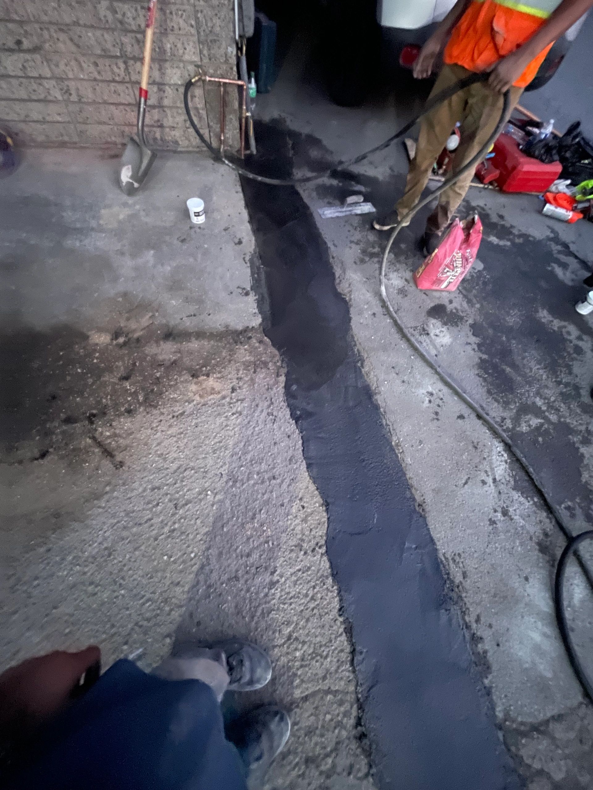 Slab leak in San Leandro