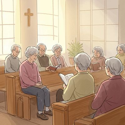 Grupo de Vida Ascendente de la Parroquia Nuestra Señora de los Ángeles.