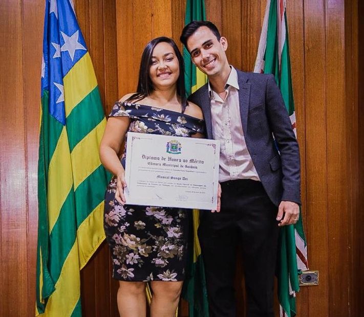 Coral com premiação pela prefeitura de Goiânia.