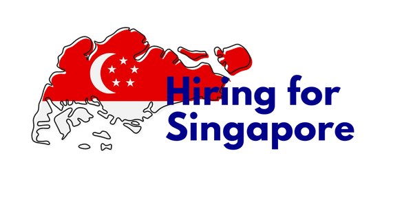 Singapore map with flag and with text