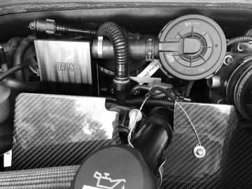 installed view of Black Anodized Accumulator