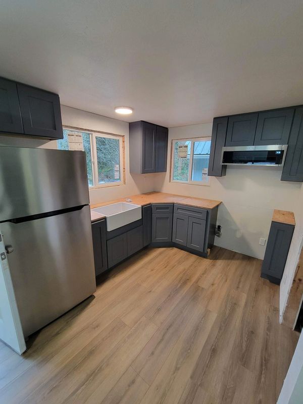 After, on a full kitchen remodel (butcher block counter tops to be installed)
