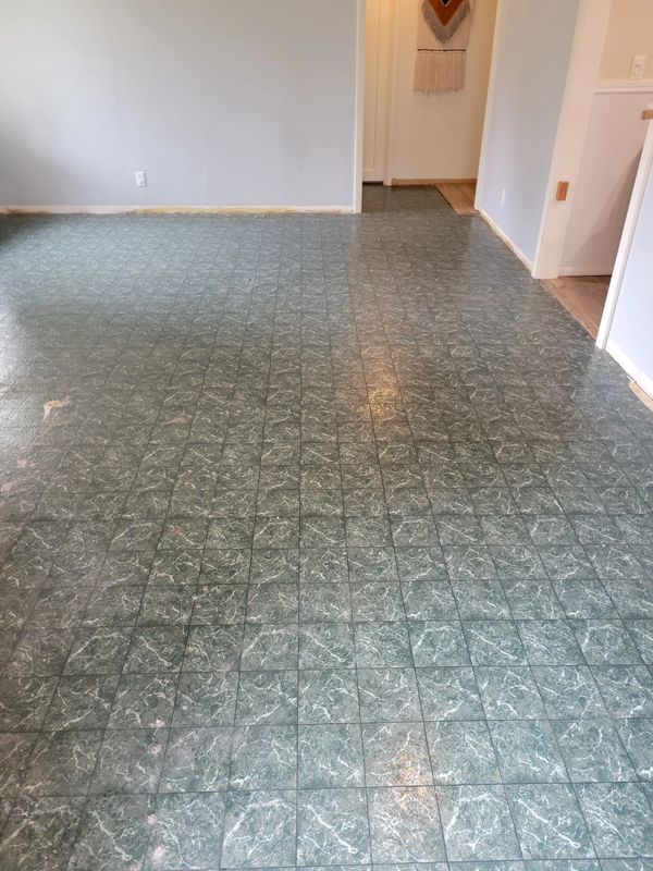 Before new laminate flooring