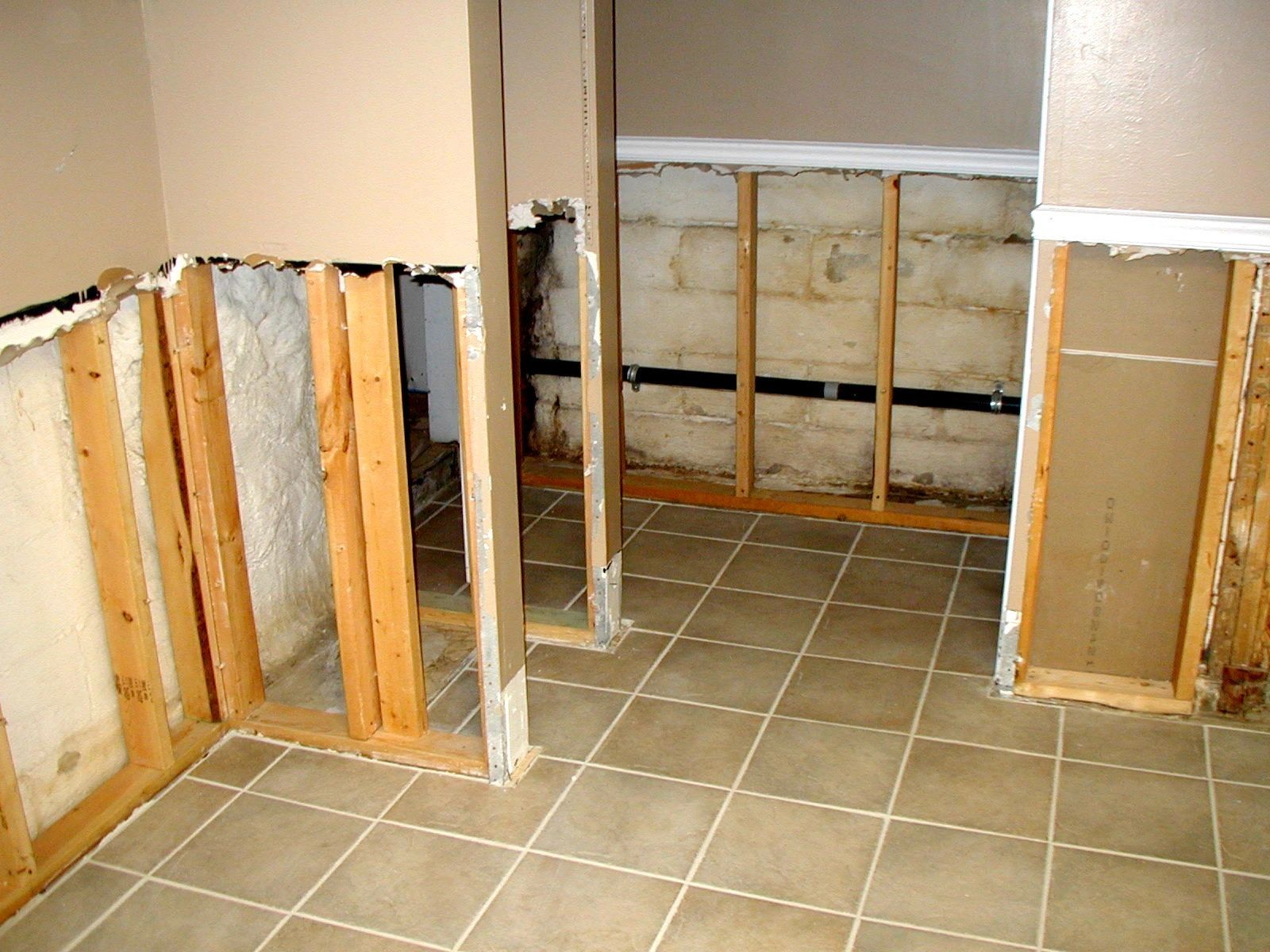 water damage to sheetrock