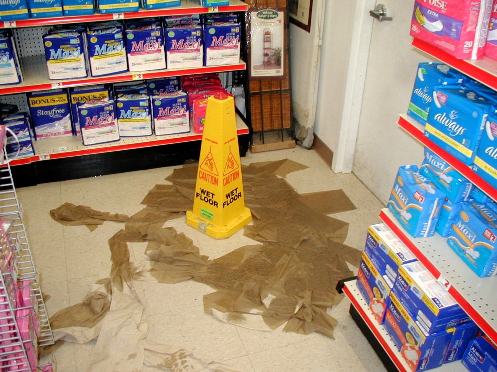 wet floor in business