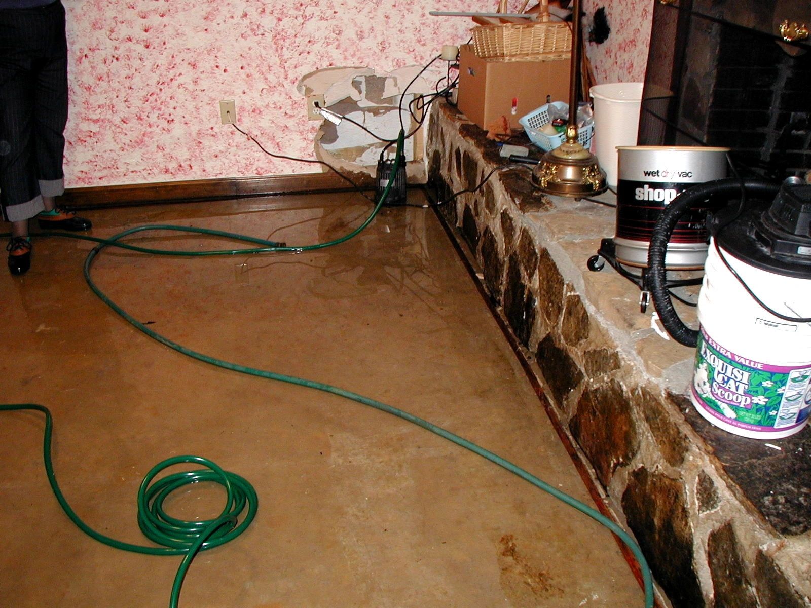 Typical wet basement in The Tri Cities