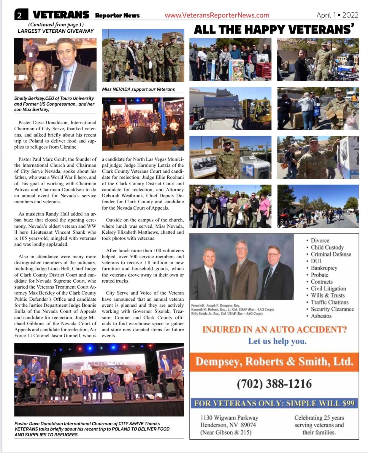 Largest Veteran Giveaway in the History of Nevada