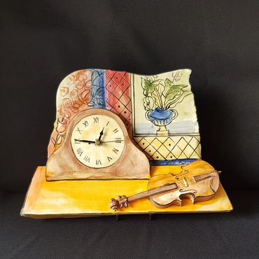 Clock inspired by Raoul Dufy painting of the Violin