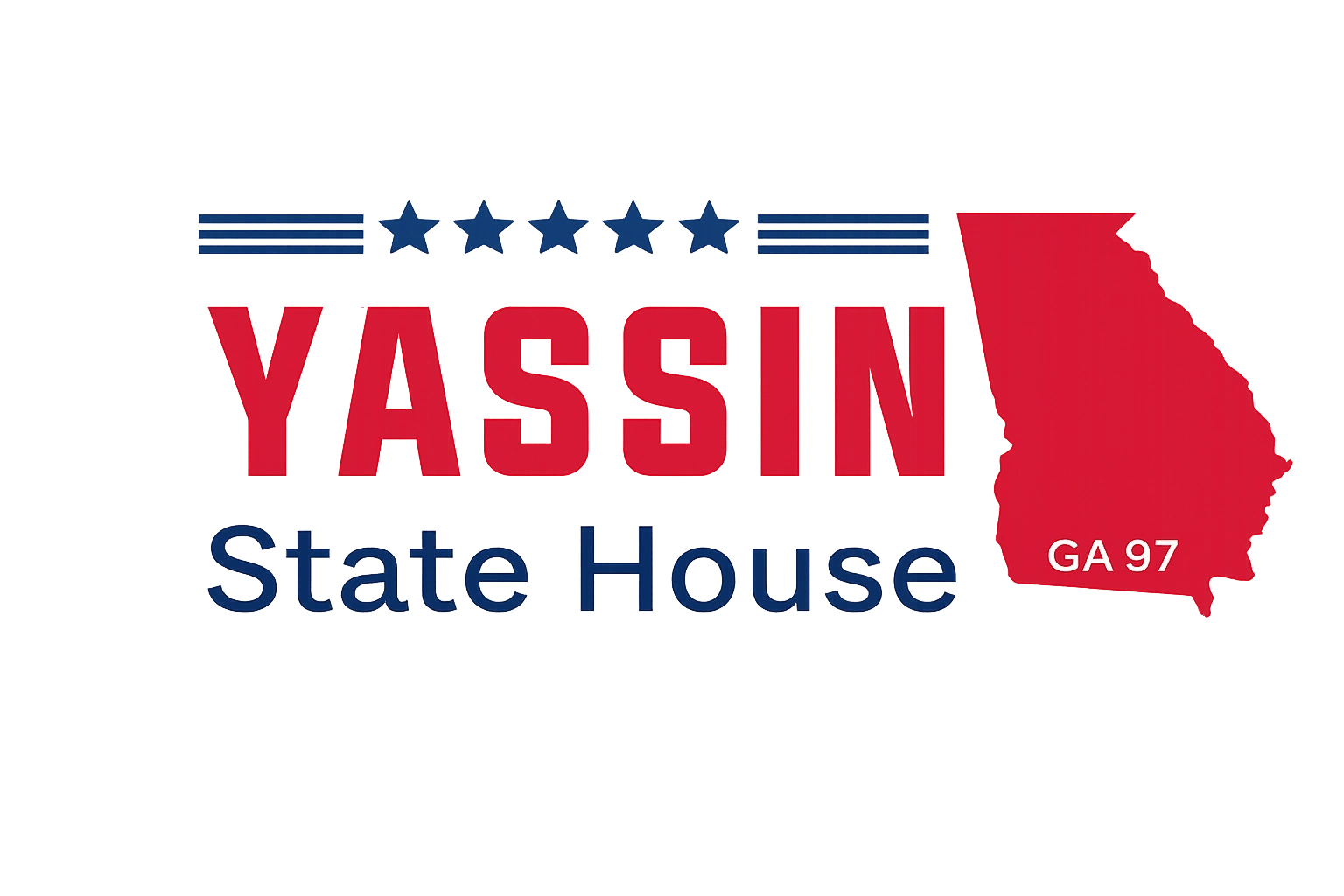Political campaign logo for Yassin running for Georgia State House District 97.