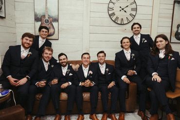 Groomsmen photo moment