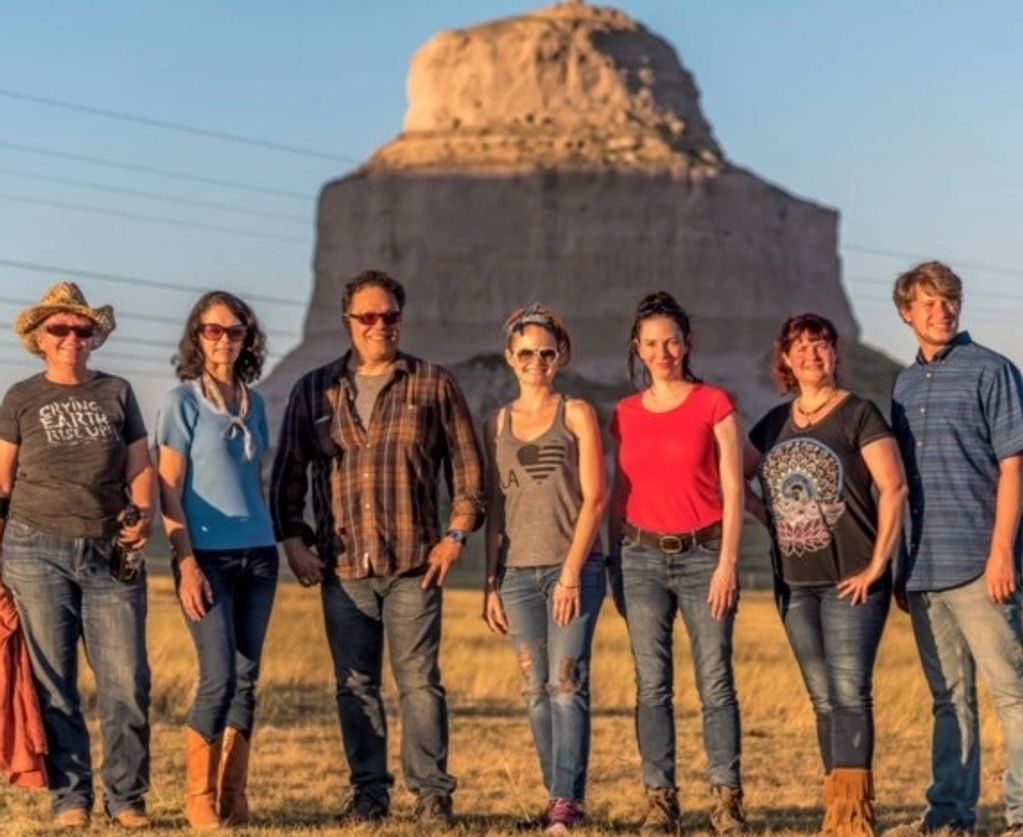 Cast and crew in Nebraska for IN THE MOON's SHADOW scenes.