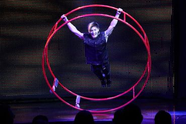 Incredible hoop artist and German wheel gymnast Yasu