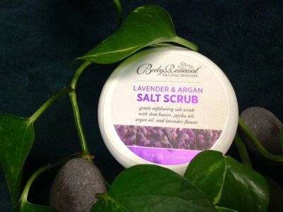 Lavender and argan salt scrub