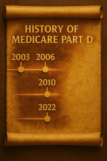 Medicare Part D began in 2006 to offer prescription drug coverage through private insurers A B.