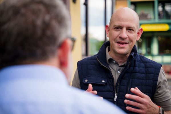 Jason Blazakis Speaking to Voters