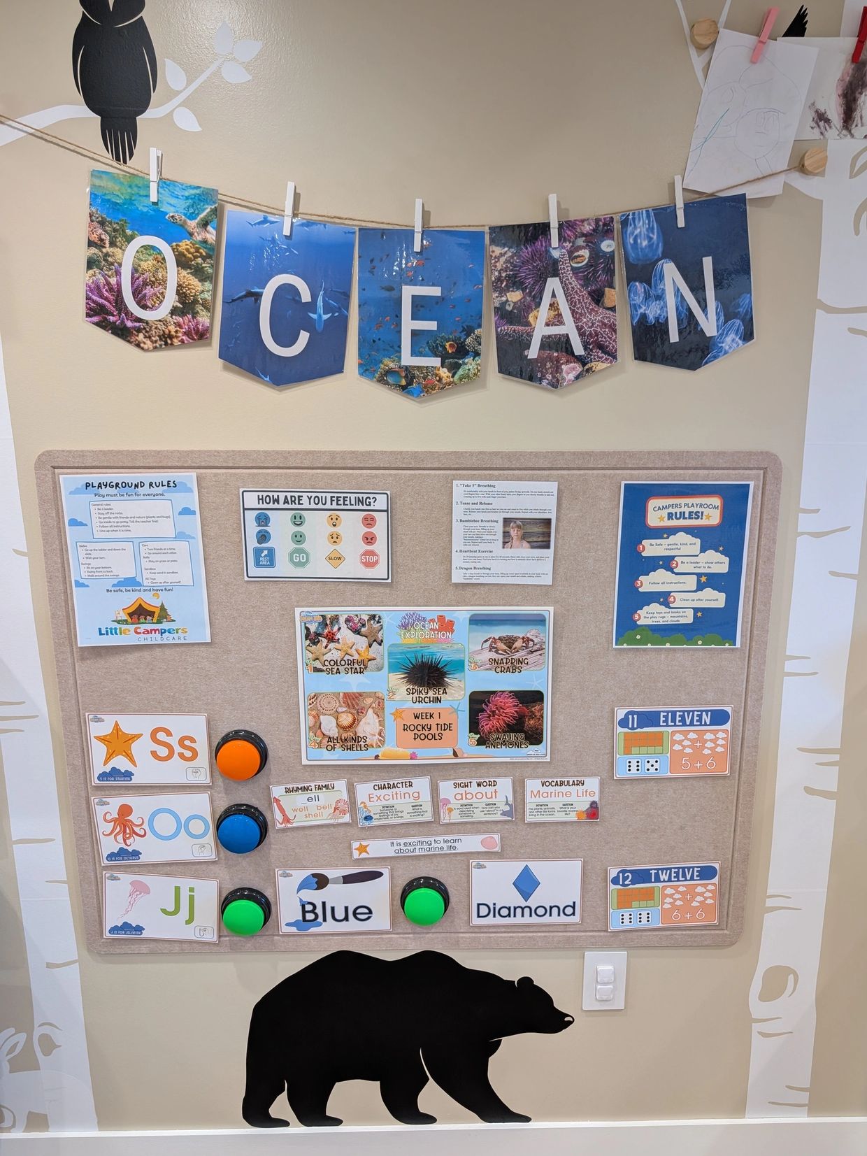Picture of our Log Learning Time Board.