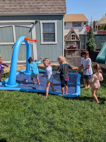 Summer waterplay fun for children.