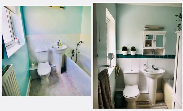 bathroom styling 
family bathroom
kids bathroom
before and after