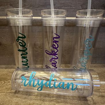 Personalized sleepover tumblers