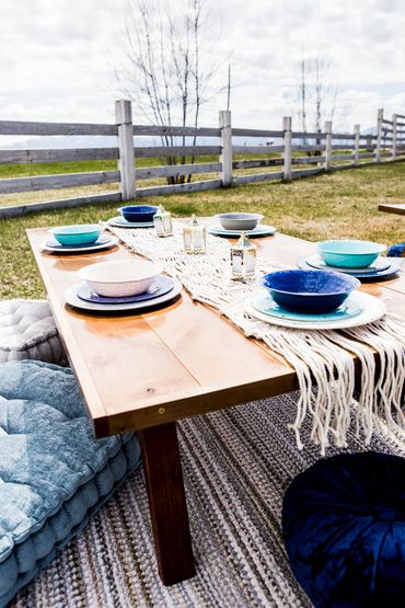 Bozeman Events, Outdoor Table, Table Rental, Floor Table, Sleepover Ideas, Bohemian Party, Birthdays