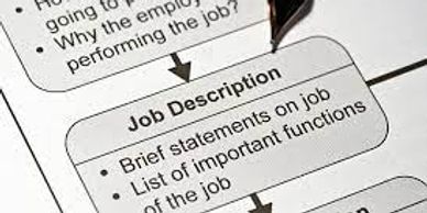 A picture of someone creating job descriptions for a company.