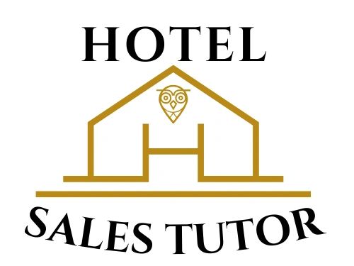 Logo of Hotel Sales Tutor featuring an owl and house shape.