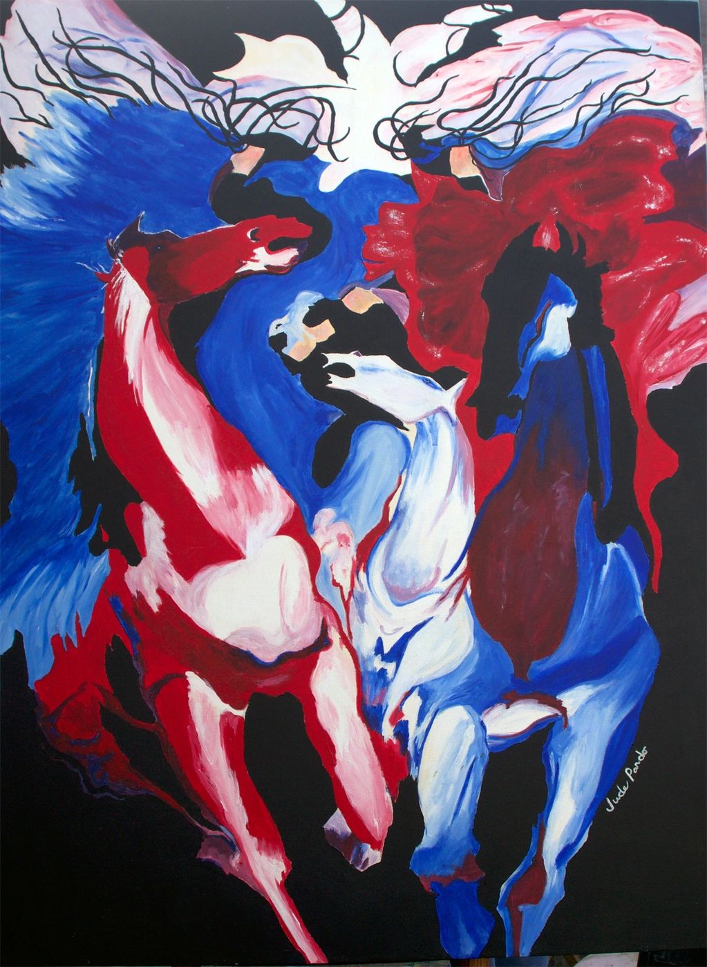 Horses in Motion, Judy Bragg Pardo, Jude, spiritual, visionary, surreal, horses