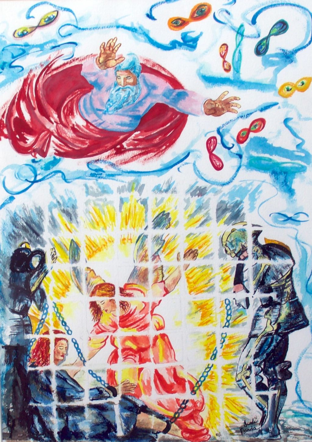 Italia: Freeing Oneself, Judy Bragg Pardo, Jude, spiritual, visionary, surreal, freeing oneself, ang