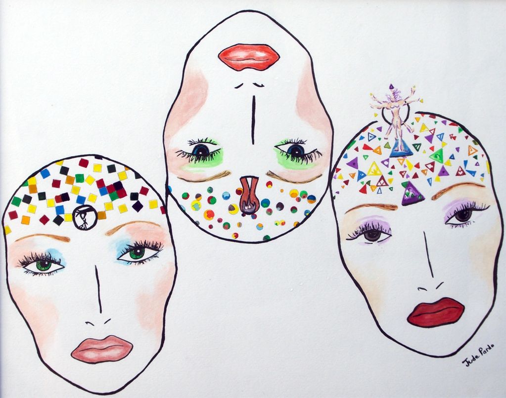 Beginning, Take a Deep Breath, End, Judy Bragg Pardo, Jude, spiritual, visionary, surreal, head, bir