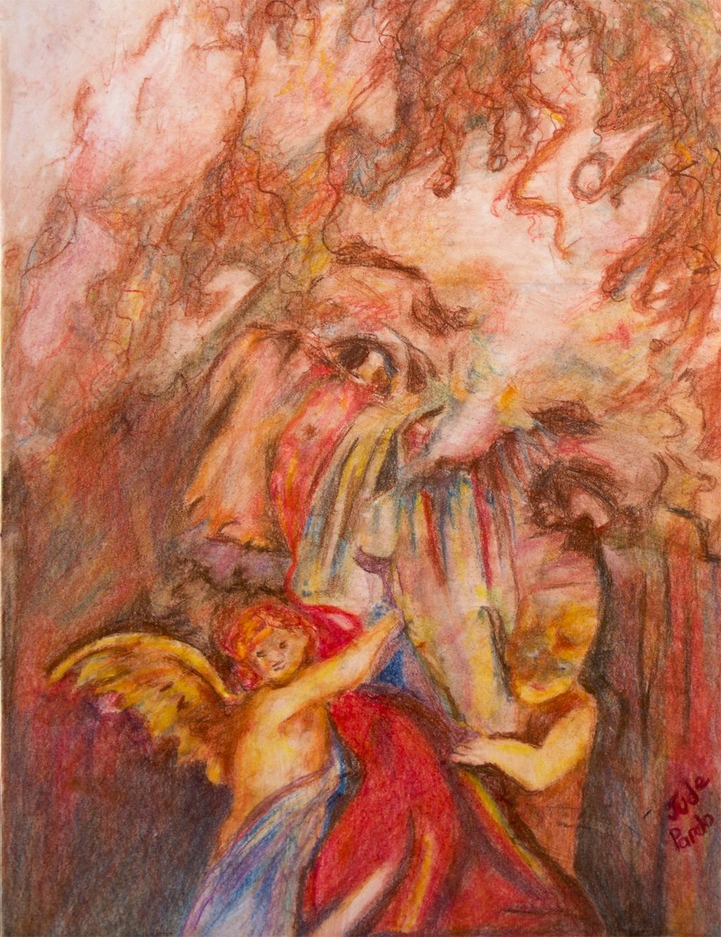 Angel Protection, Judy Bragg Pardo, Jude, spiritual, visionary, surreal, angel, protection