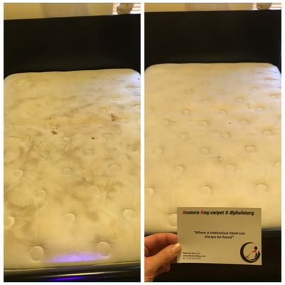Deep cleaning of a mattress using only green and organic products