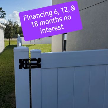 Financing 6, 12 & 18 Months.
0% Interest